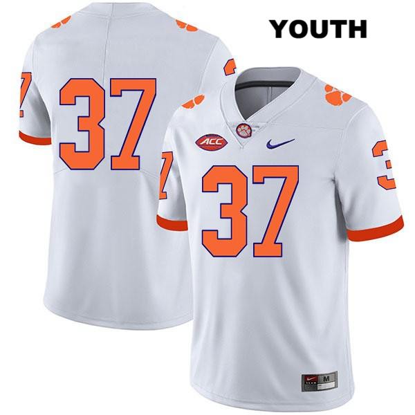 Youth Clemson Tigers #37 Jake Herbstreit Stitched White Legend Authentic Nike No Name NCAA College Football Jersey RUQ1546GJ